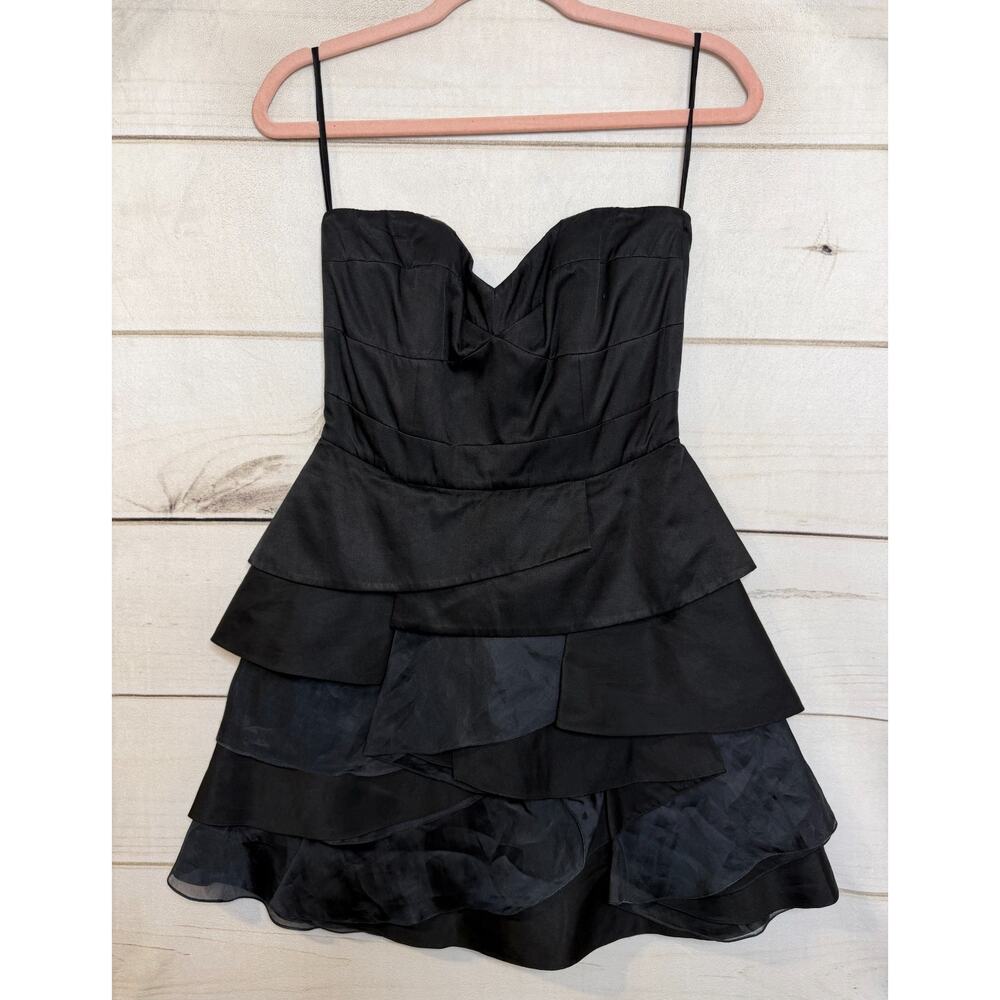 Temperley London Strapless Black Layered Dress 6‎ Night Out Cocktail Flirty Chic